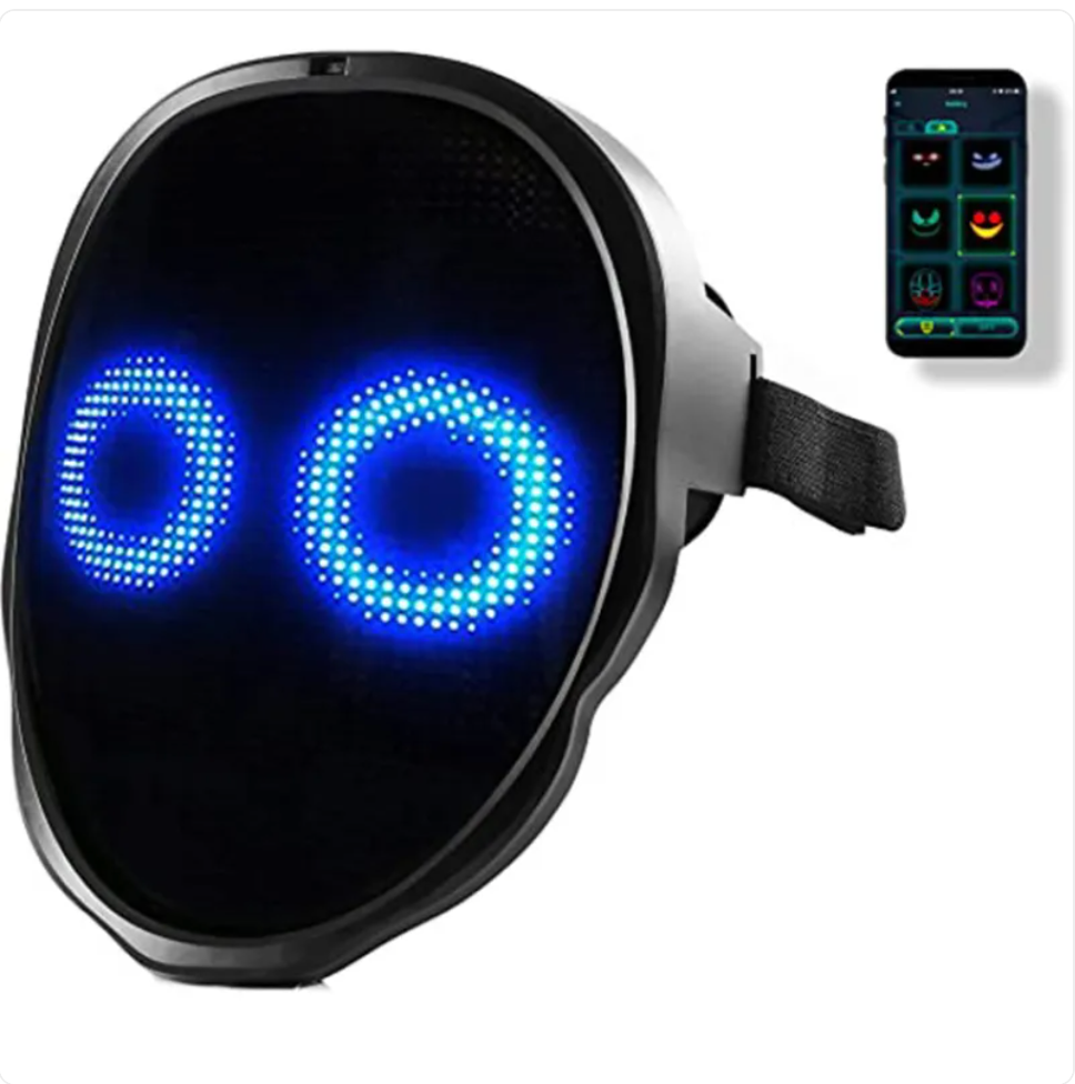 LED Face-Changing Halloween Mask – Full-Color Luminous Party Mask for Festivals & Events