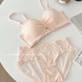 "Half Cup Strapless Push-Up Bra Set for Women"